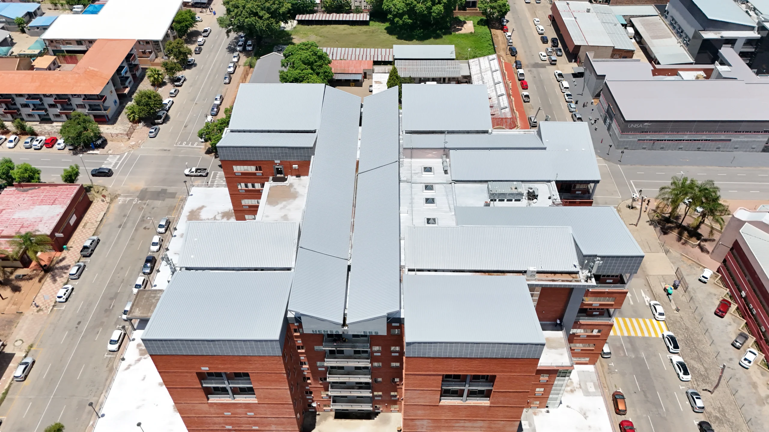 Commercial waterproofing — office park and hospital rooftop membranes